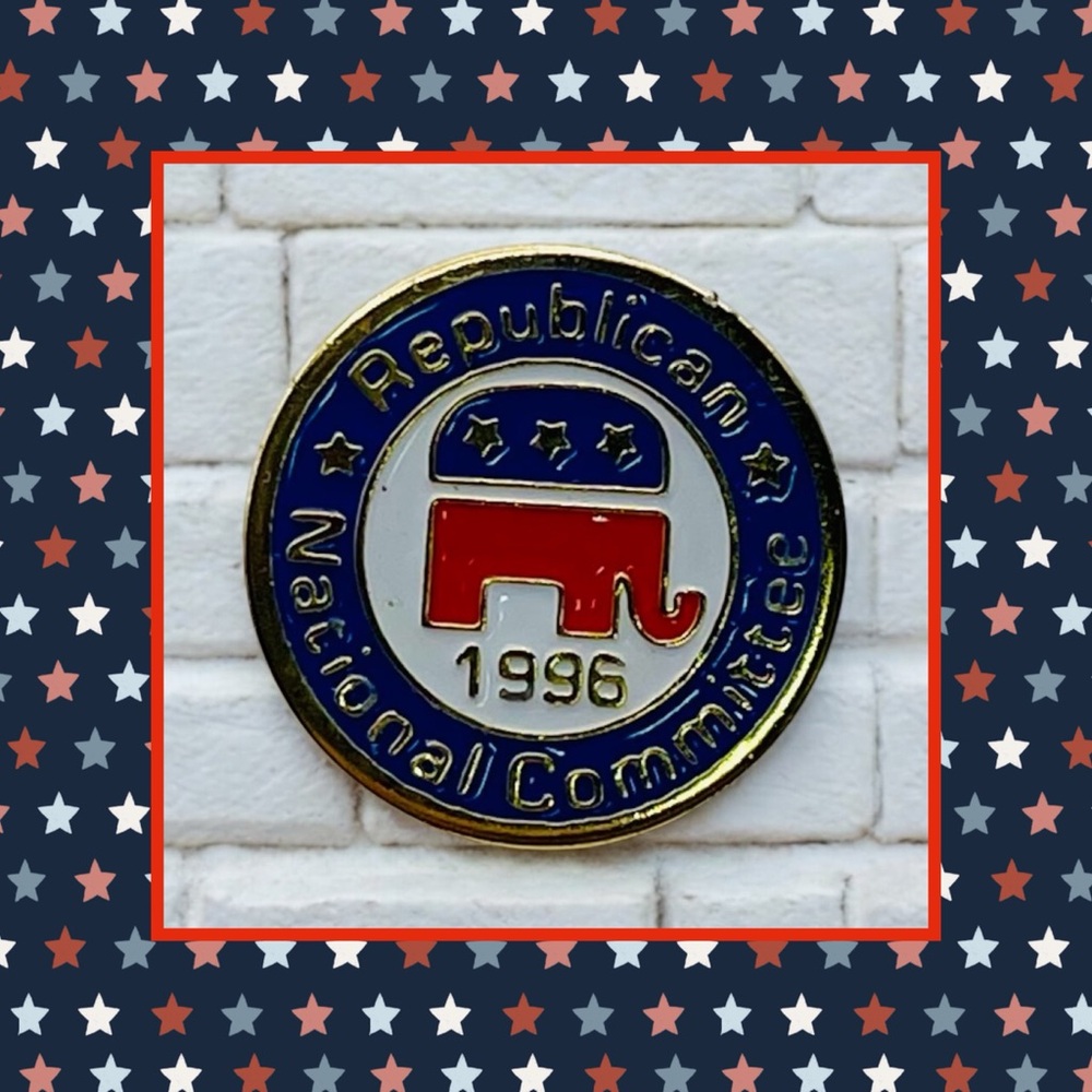 Limited Edition 1996 RNC Republican Party Presidential Election Pin Orig Card